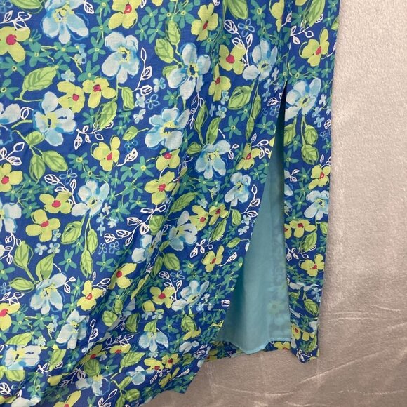 Vintage Y2K Sigrid Olsen Sport Floral Midi Sheath Dress Size 6 Sleeveless 2002 - Picture 9 of 16